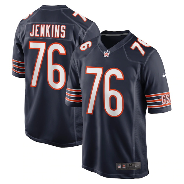 mens nike teven jenkins navy chicago bears game jersey